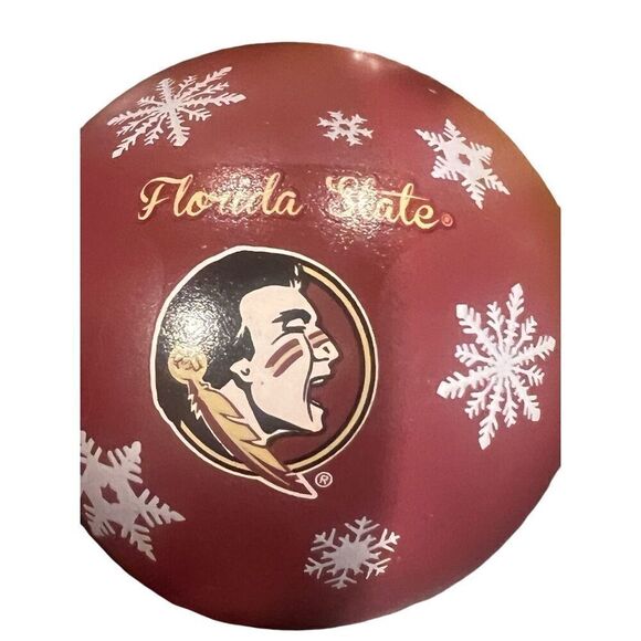 Florida State University FSU Snowflake Christmas Ornament set of 5 - Picture 4 of 7